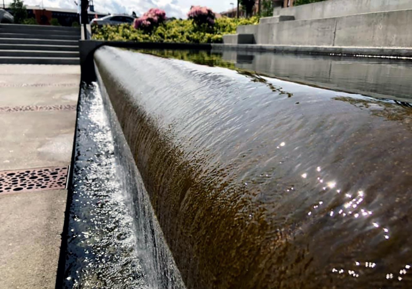 Elveparken i Ålgård fungerer også som flomsikringstiltak langs Figgjoelva